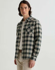 AG Huston Western Shirt Shirts - Charcoal Grey Multi-Men's Shirts-Brooklyn-Vancouver-Yaletown-Canada