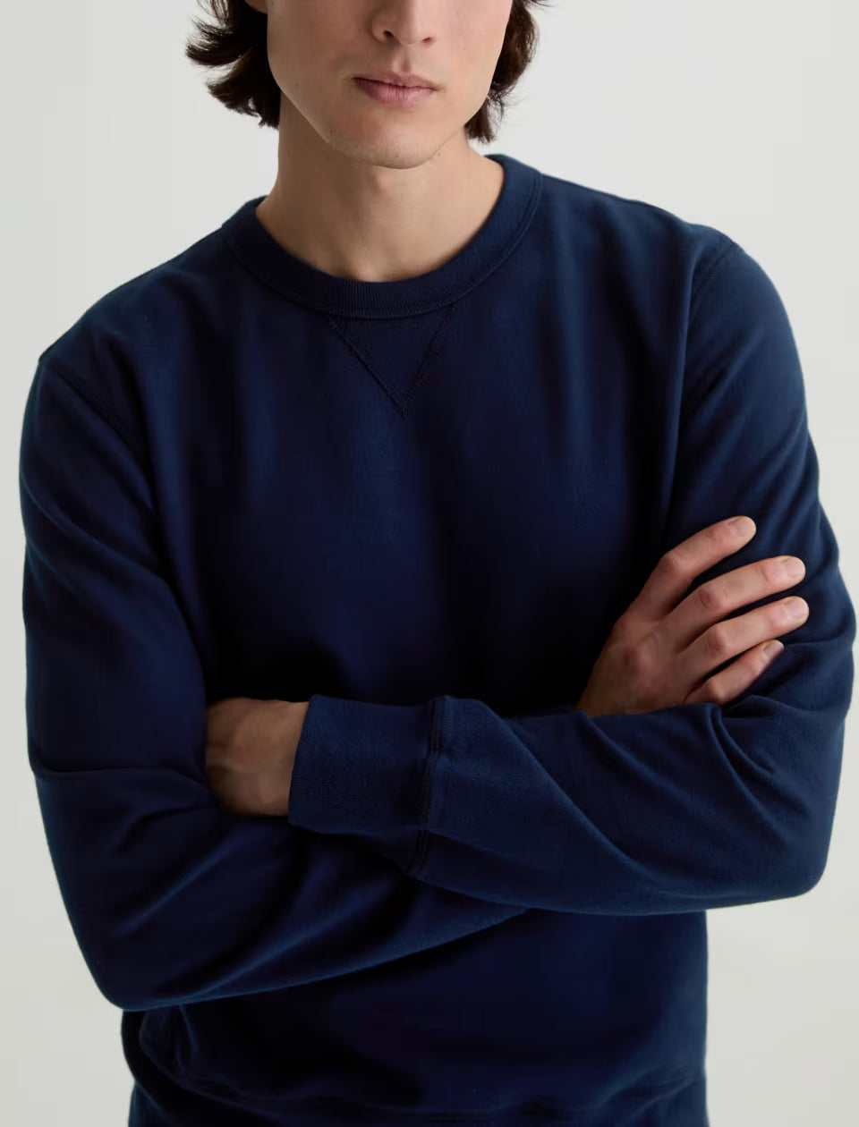 AG Blake Crew Sweatshirt - Deep Navy-Men's Sweatshirts-Brooklyn-Vancouver-Yaletown-Canada