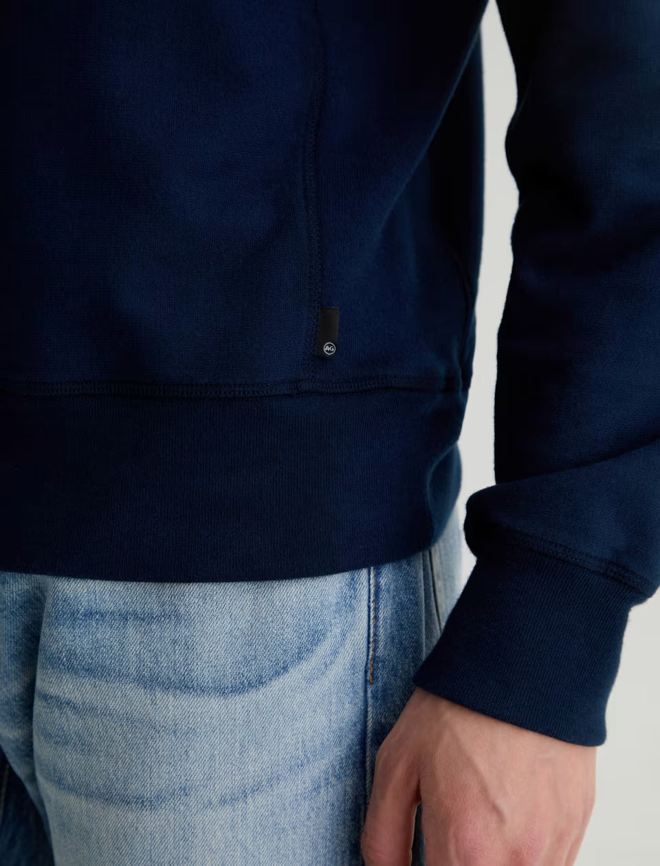 AG Blake Crew Sweatshirt - Deep Navy-Men's Sweatshirts-Brooklyn-Vancouver-Yaletown-Canada