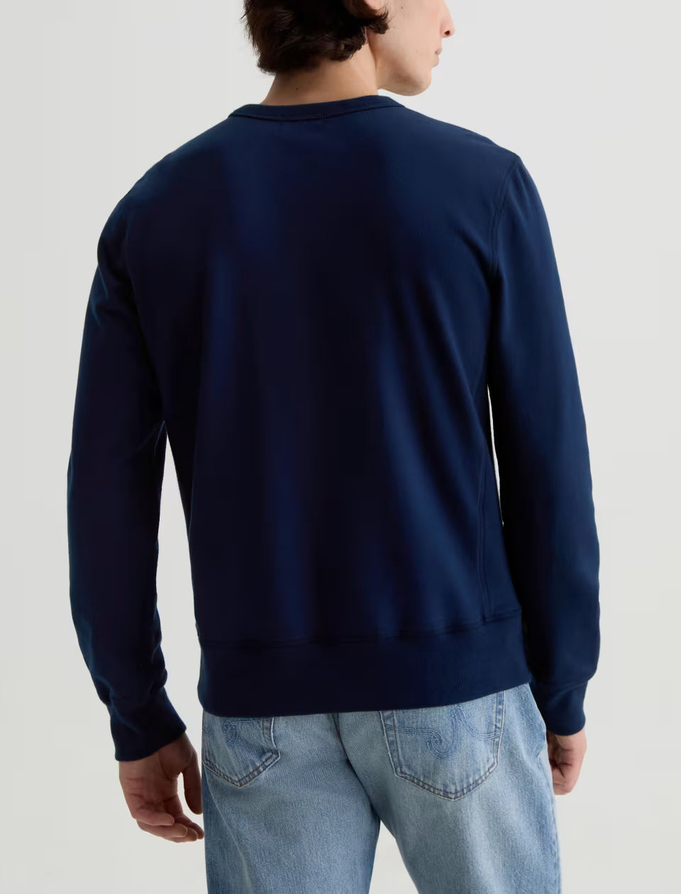 AG Blake Crew Sweatshirt - Deep Navy-Men's Sweatshirts-Brooklyn-Vancouver-Yaletown-Canada