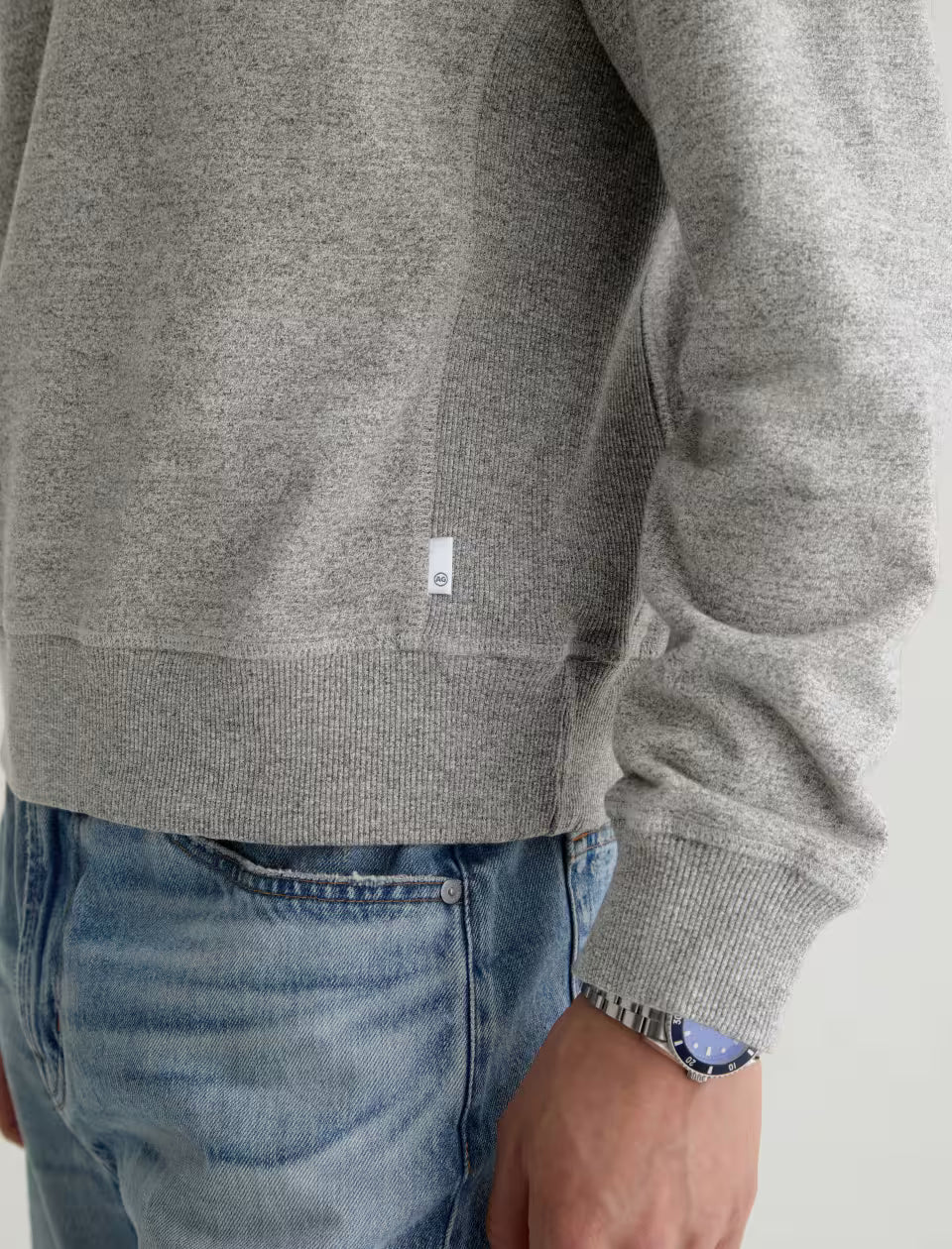 AG Blake Crew Sweatshirt - Heather Grey-Men's Sweatshirts-Brooklyn-Vancouver-Yaletown-Canada