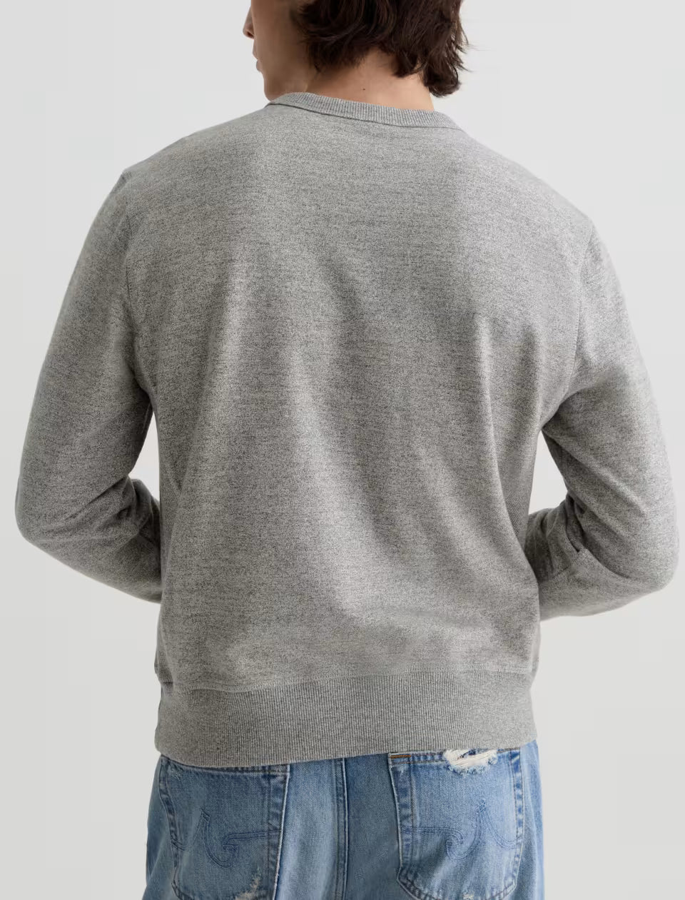 AG Blake Crew Sweatshirt - Heather Grey-Men's Sweatshirts-Brooklyn-Vancouver-Yaletown-Canada