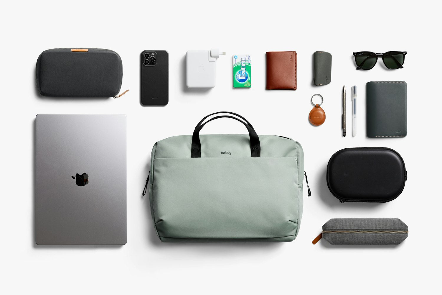 Bellroy Via Work Bag (Tech Briefcase) Eucalyptus. Shop Men's Bags