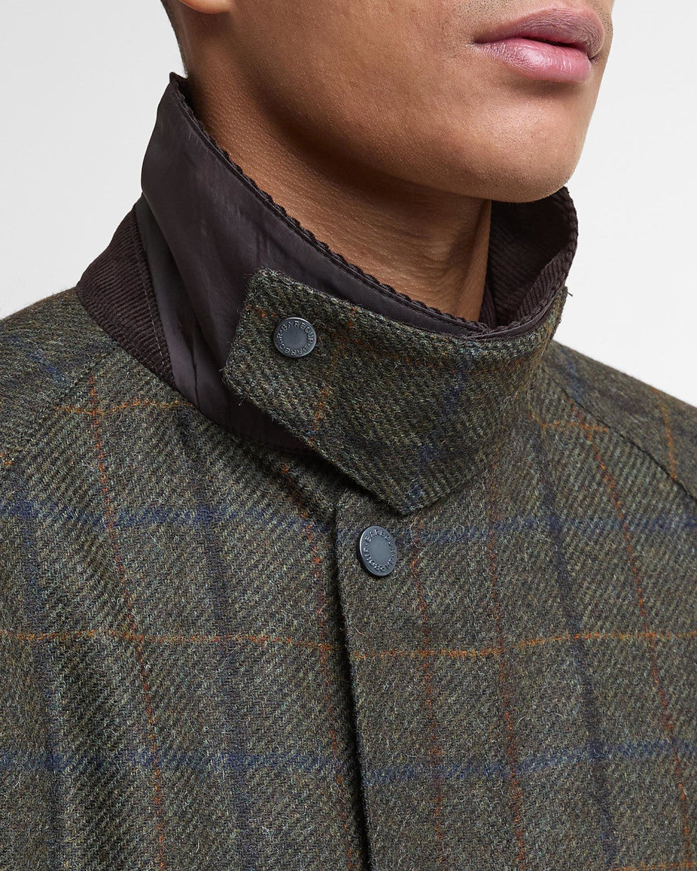Barbour Bedale Check Wool Jacket - Brown. Shop Men's Coats