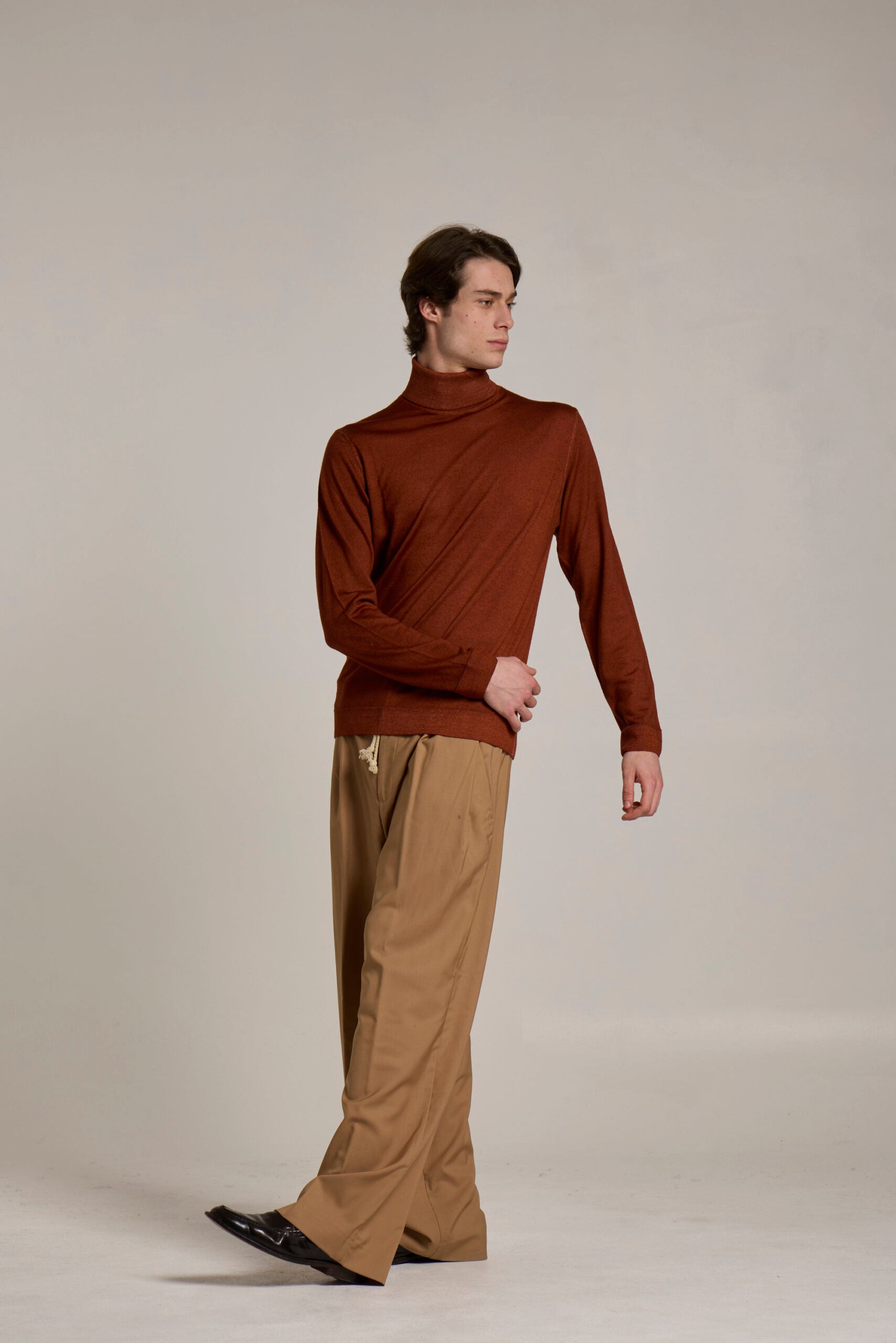 Fiesoli Turtle Neck 100% Extra Fine Merinos - Antrax-Men&#39;s Sweaters-Brooklyn-Vancouver-Yaletown-Canada