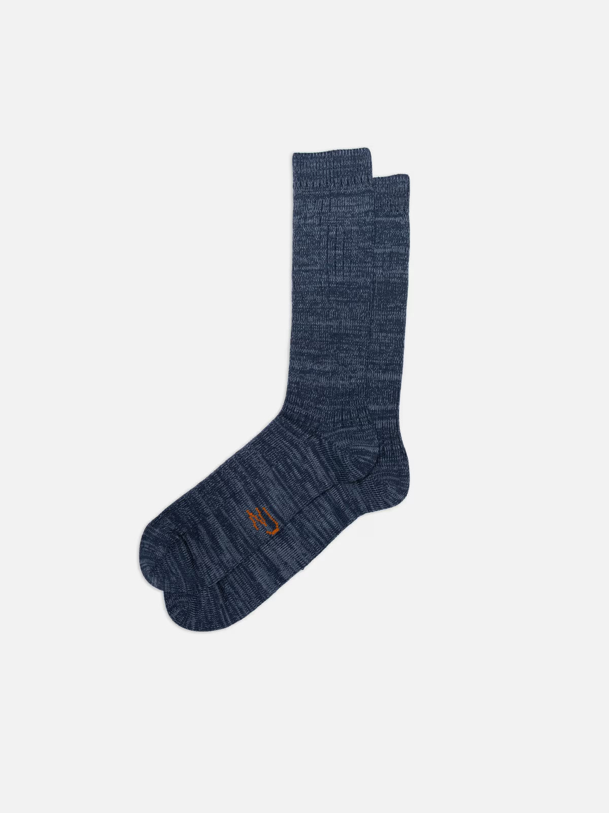 Nudie Rasmusson Mens Rib Sock - Dark Blue