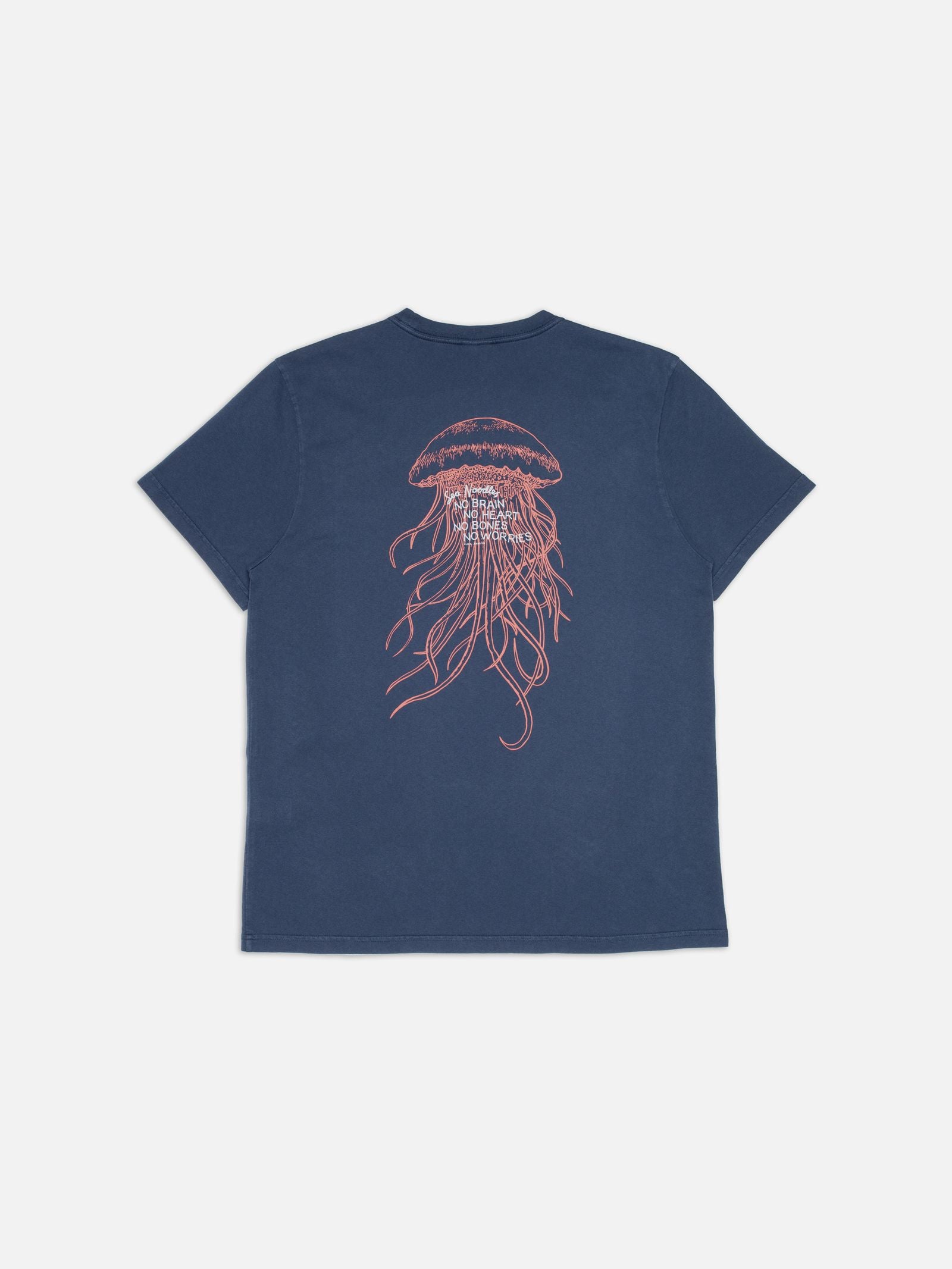 Nudie Roy Sea Noodles T-Shirt Dark Blue-Men's T-Shirts-Brooklyn-Vancouver-Yaletown-Canada