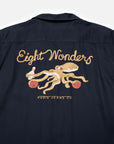Nudie Arthur Bowling Shirt 8 Wonders Navy