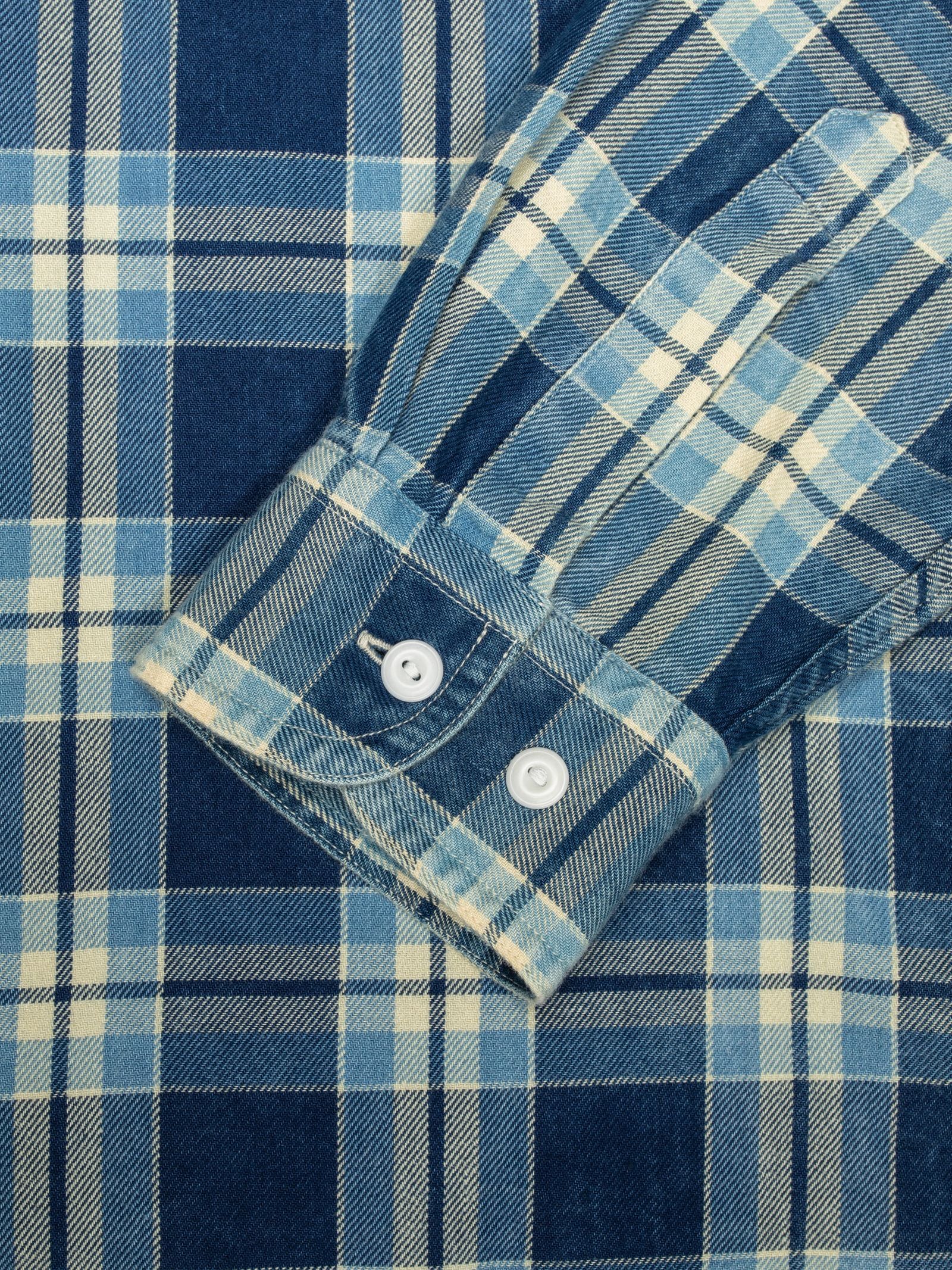 Nudie Julian Worker Shirt Checked Indigo-Men's Shirts-Brooklyn-Vancouver-Yaletown-Canada