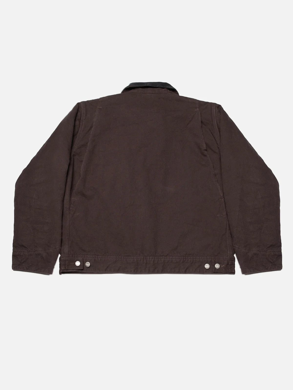 Nudie Blake Zip Jacket Duck Canvas - Dark Brown-Men's Jackets-Brooklyn-Vancouver-Yaletown-Canada