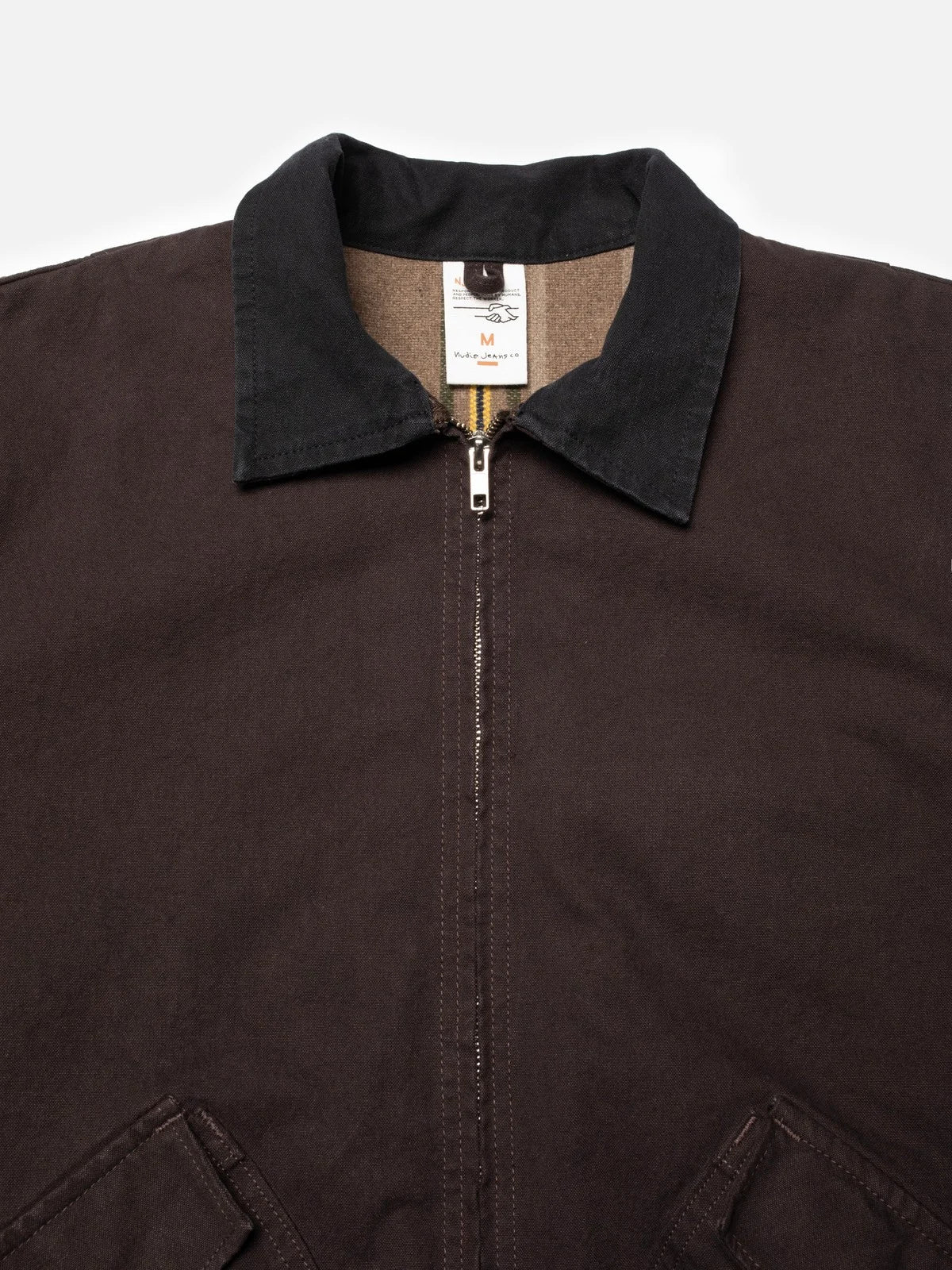Nudie Blake Zip Jacket Duck Canvas - Dark Brown-Men's Jackets-Brooklyn-Vancouver-Yaletown-Canada