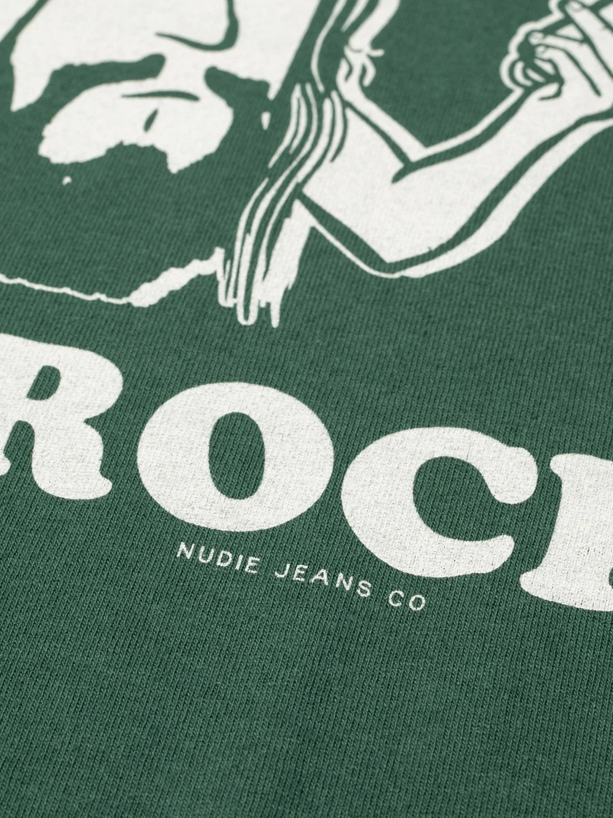 Nudie Roy Short T-Shirt Cowbell - Offwhite/Green-Men's T-Shirts-Brooklyn-Vancouver-Yaletown-Canada