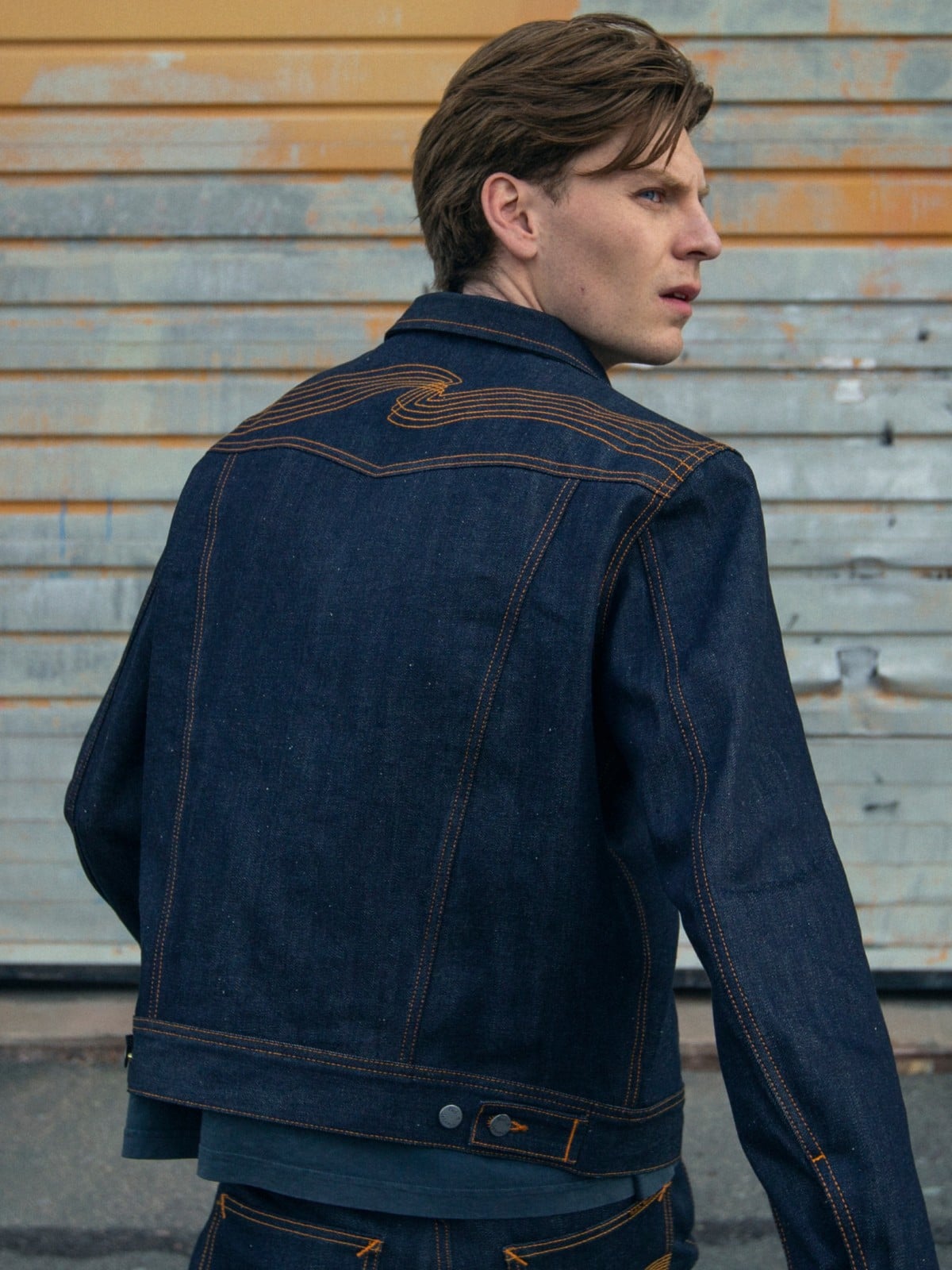 Nudie Conny Denim Jacket Dry Selvage - Blue-Men's Jackets-Brooklyn-Vancouver-Yaletown-Canada