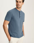34 Heritage Slub Ss Henley Vintage Indigo-Men's T-Shirts-Brooklyn-Vancouver-Yaletown-Canada