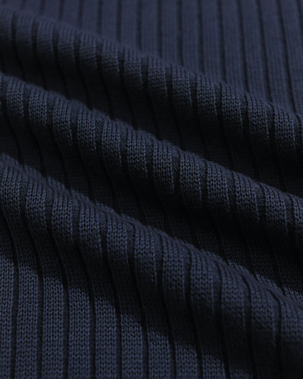 Far Afield Clifford Knitted Ribbed Polo - Spread Collared - Navy-Men&#39;s Sweaters-Brooklyn-Vancouver-Yaletown-Canada