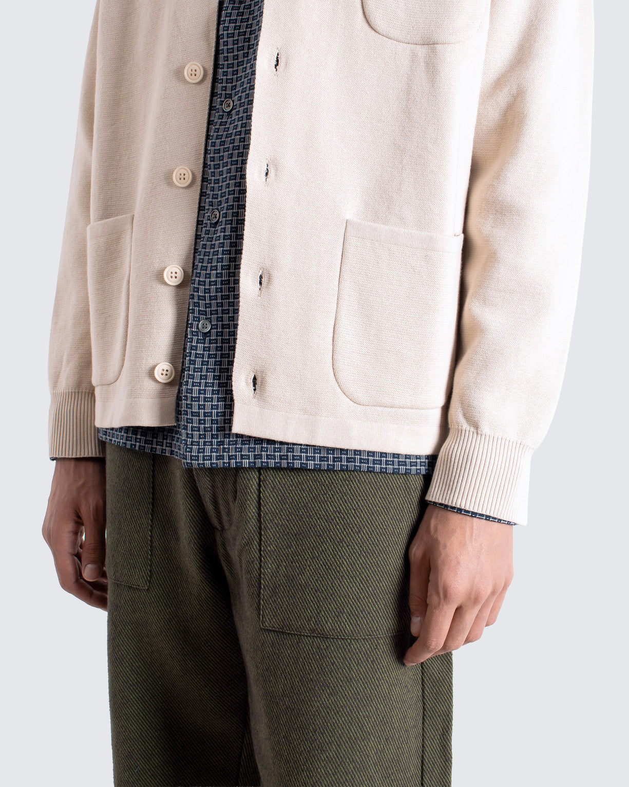 Far Afield Station Cardigan - Stone-Men&#39;s Sweaters-Brooklyn-Vancouver-Yaletown-Canada