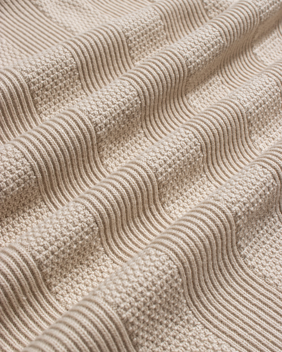 Far Afield Aleksey Cardigan - Horace Stripe - Sand-Men's Sweaters-Brooklyn-Vancouver-Yaletown-Canada