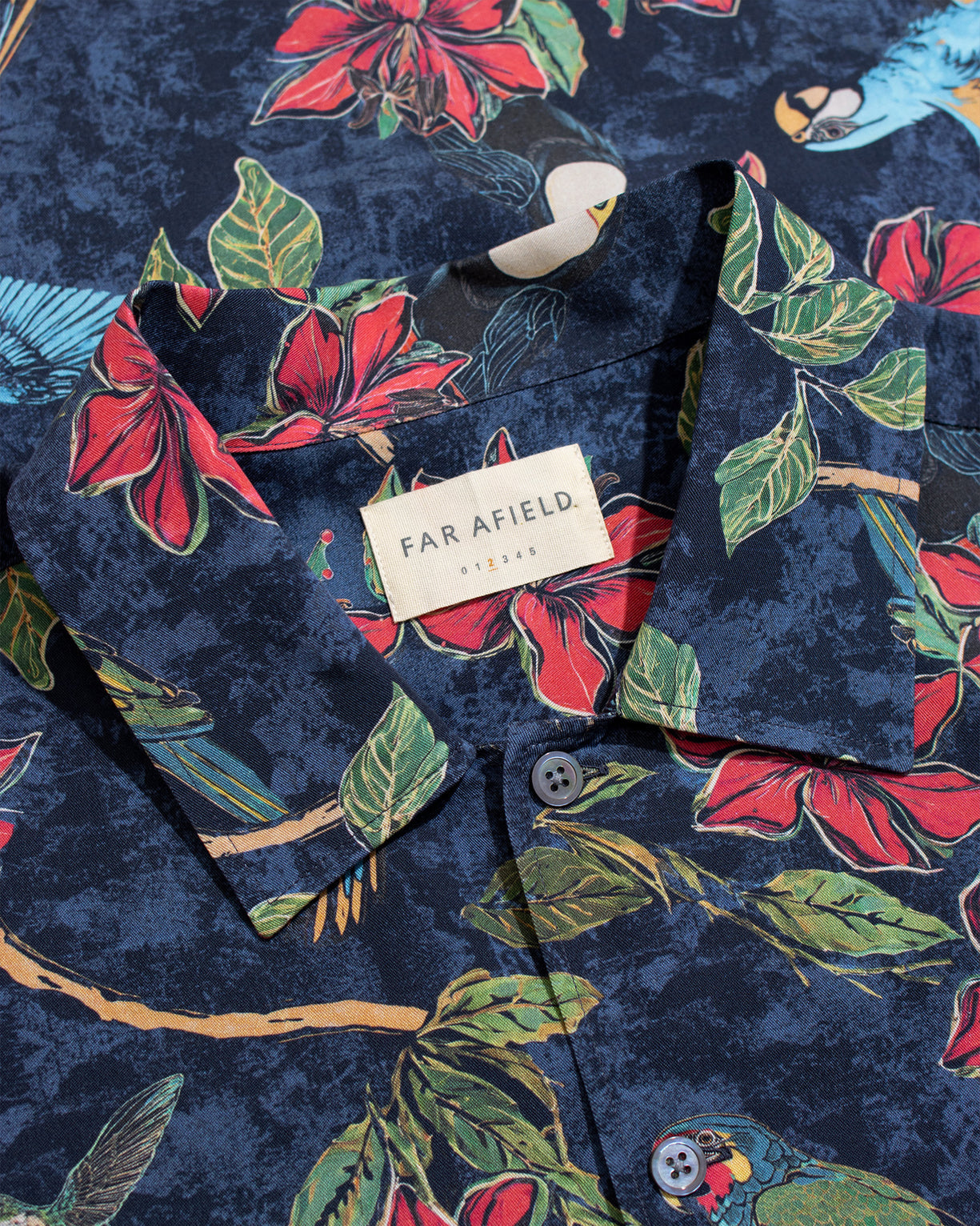 Far Afield Busey SS Shirt - Tropical Birds Print Multi-Men&#39;s Shirts-Brooklyn-Vancouver-Yaletown-Canada
