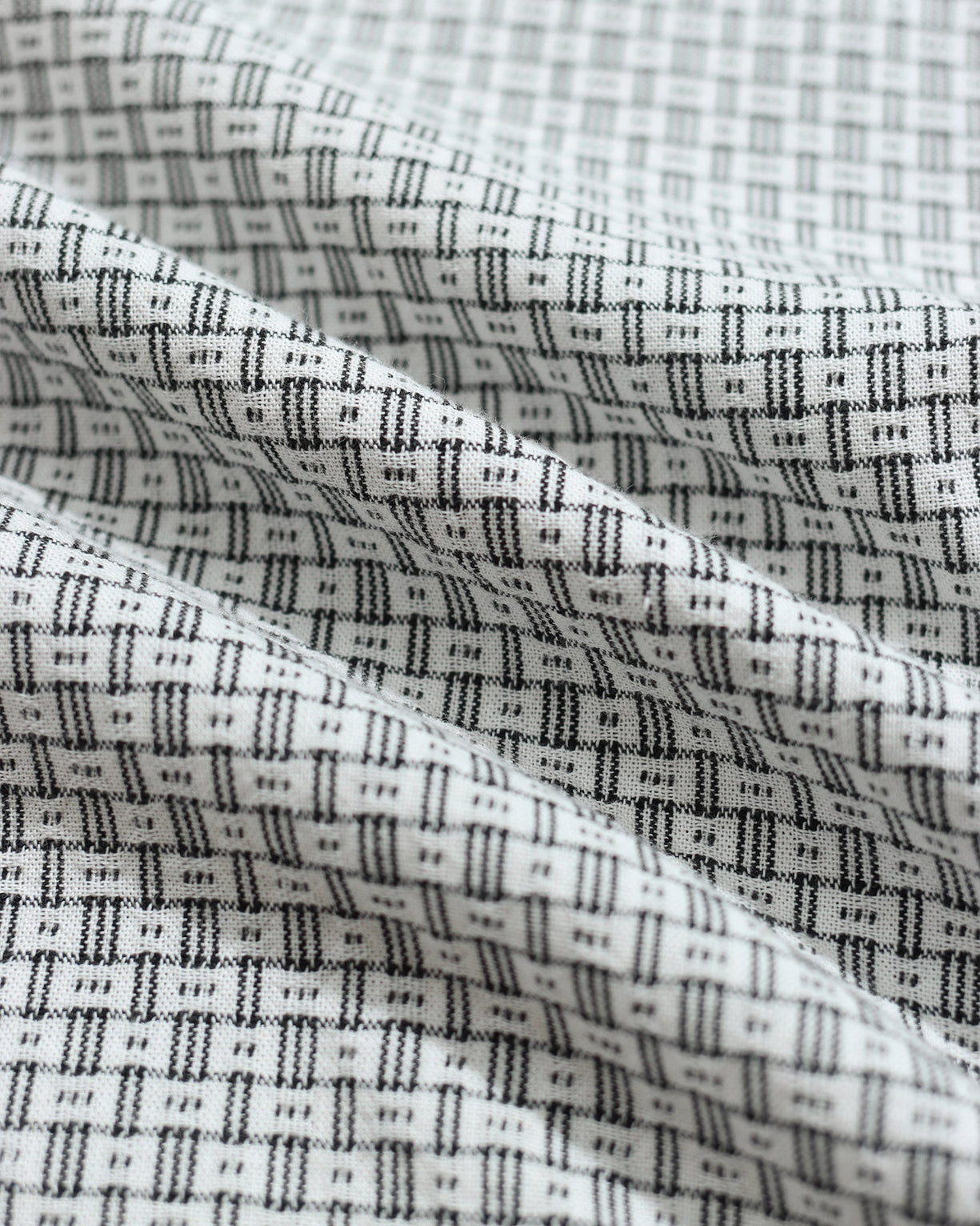 Far Afield Classic Two Pocket Shirt - Dobby Blocks - White/Grey-Men&#39;s Shirts-Brooklyn-Vancouver-Yaletown-Canada