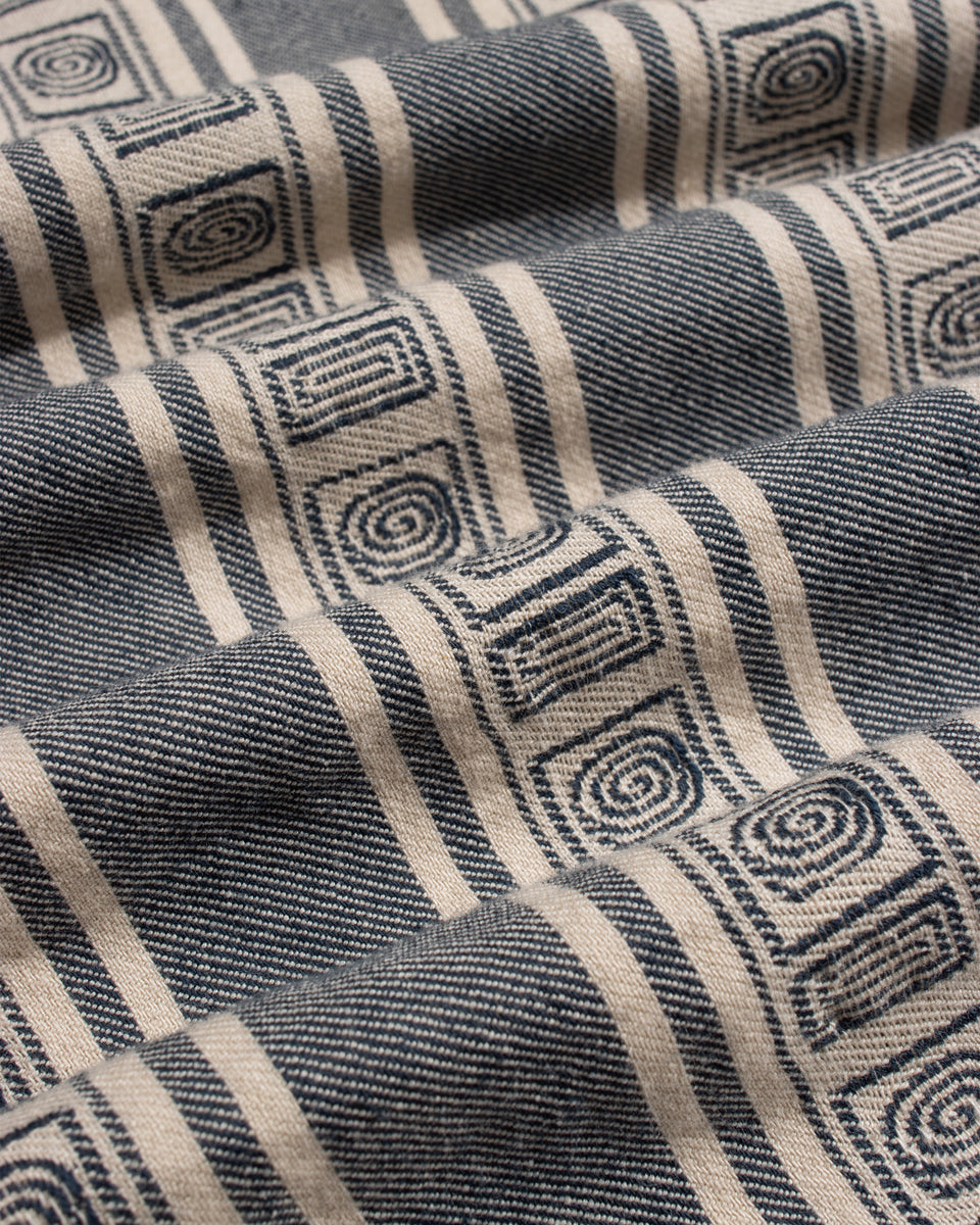 Far Afield Selleck Shirt - Stereo Stripe - Blue/Sand-Men's Shirts-Brooklyn-Vancouver-Yaletown-Canada