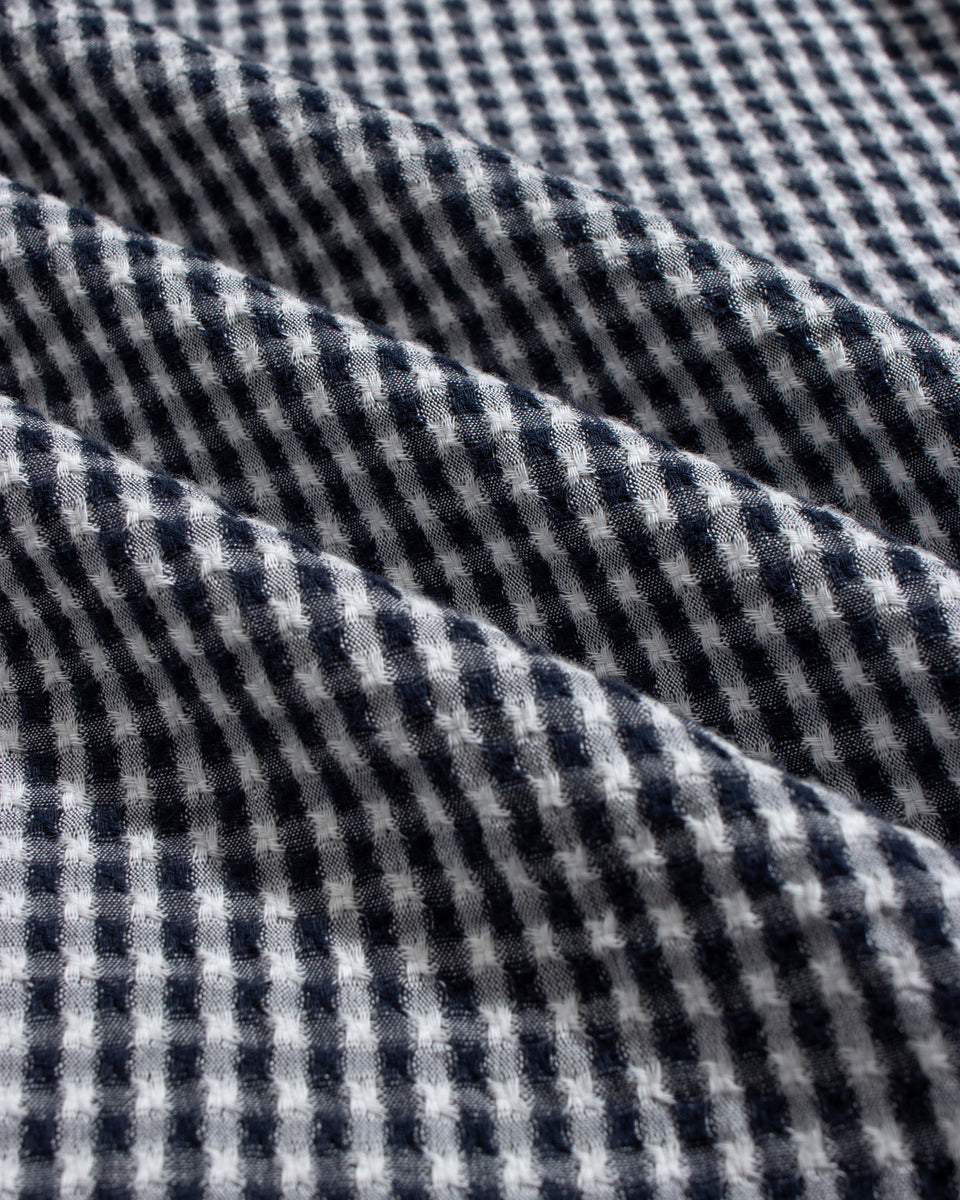 Far Afield Costa Shirt - GinghamCheck-Navy-Men's Shirts-Brooklyn-Vancouver-Yaletown-Canada