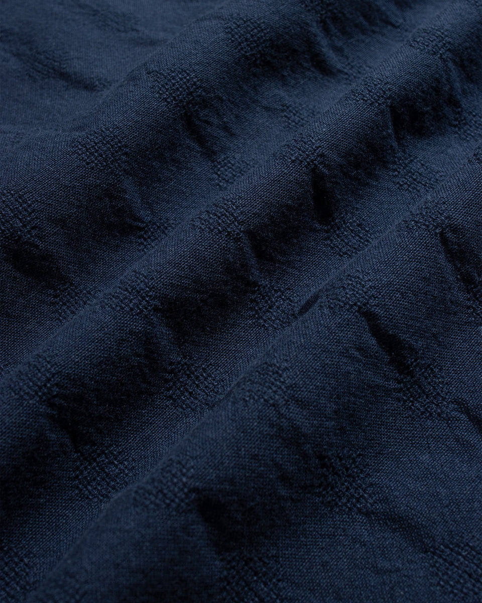 Far Afield Classic Shirt - Tonal Dobby - Blue-Men's Shirts-Brooklyn-Vancouver-Yaletown-Canada