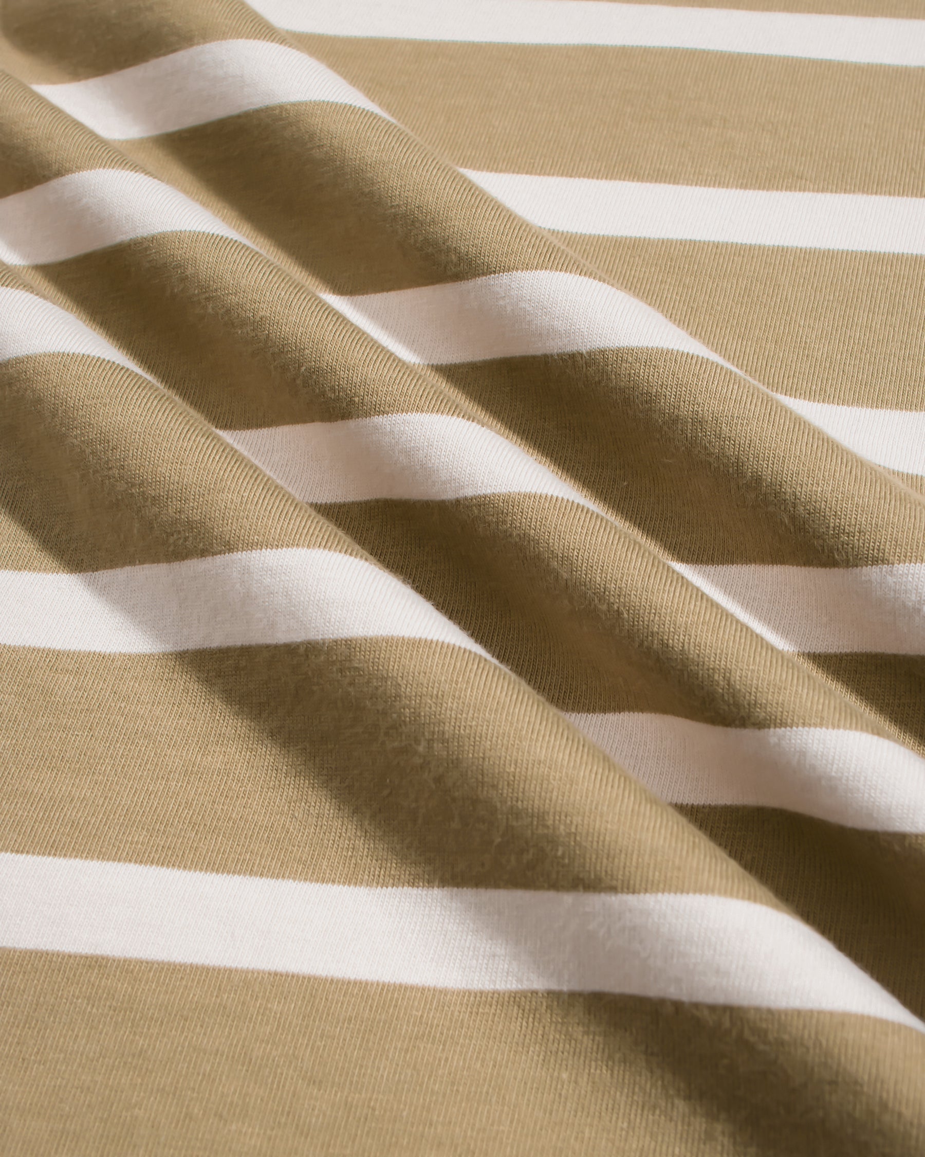 Far Afield Breton Stripe Long Sleeved T-Shirt - Sand/Cornstalk-Men's T-Shirts-Brooklyn-Vancouver-Yaletown-Canada