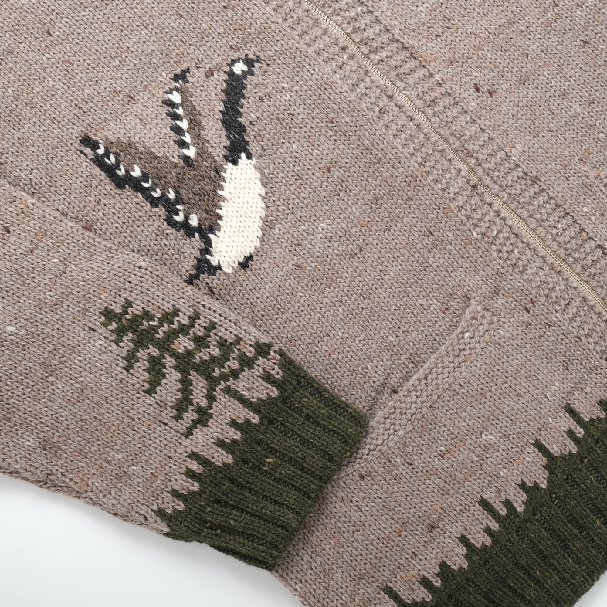 Outclass Zip Cardigan - Goose Motif-Men&#39;s Sweaters-Brooklyn-Vancouver-Yaletown-Canada