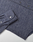 Outclass Flannel Classic Shirt - Indigo Houndstooth-Men's Shirts-Brooklyn-Vancouver-Yaletown-Canada