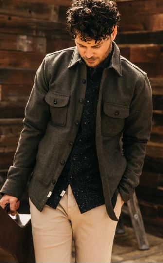 Kato-The Anvil Melton Light Jacket-Dark Green FW23-Men&#39;s Jackets-Yaletown-Vancouver-Surrey-Canada