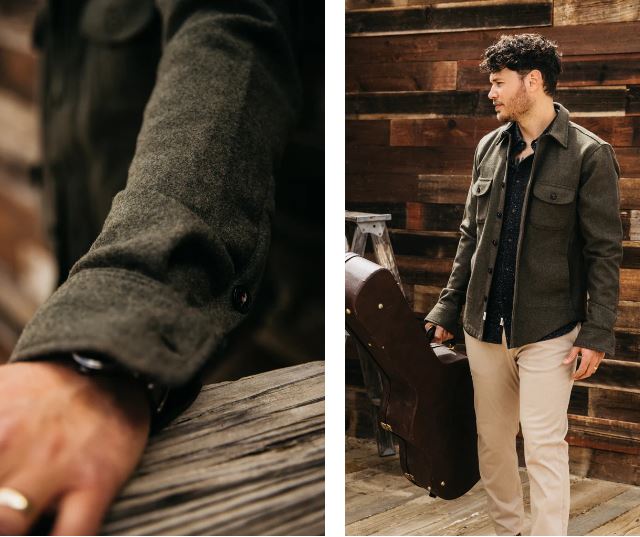 Kato-The Anvil Melton Light Jacket-Dark Green FW23-Men&#39;s Jackets-Yaletown-Vancouver-Surrey-Canada
