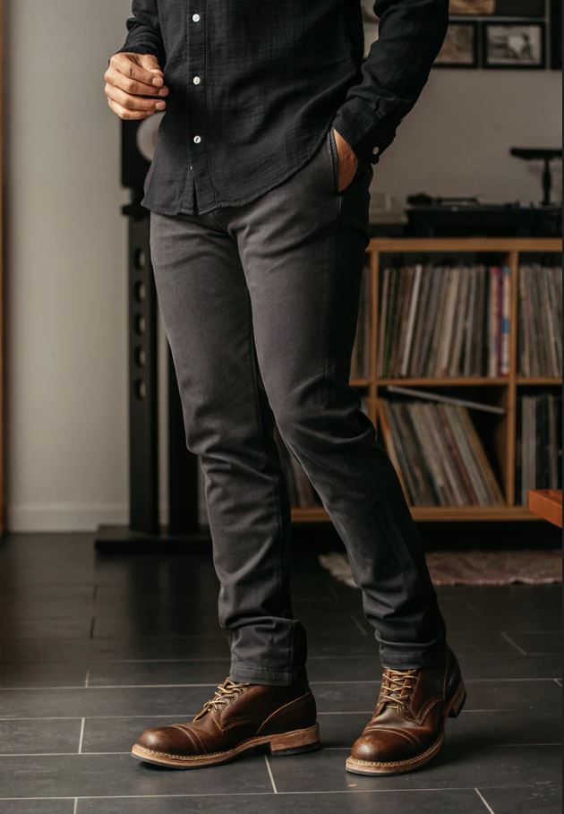Kato - The Axe Slim French Terry - Charcoal Grey-Men's Pants-Yaletown-Vancouver-Surrey-Canada