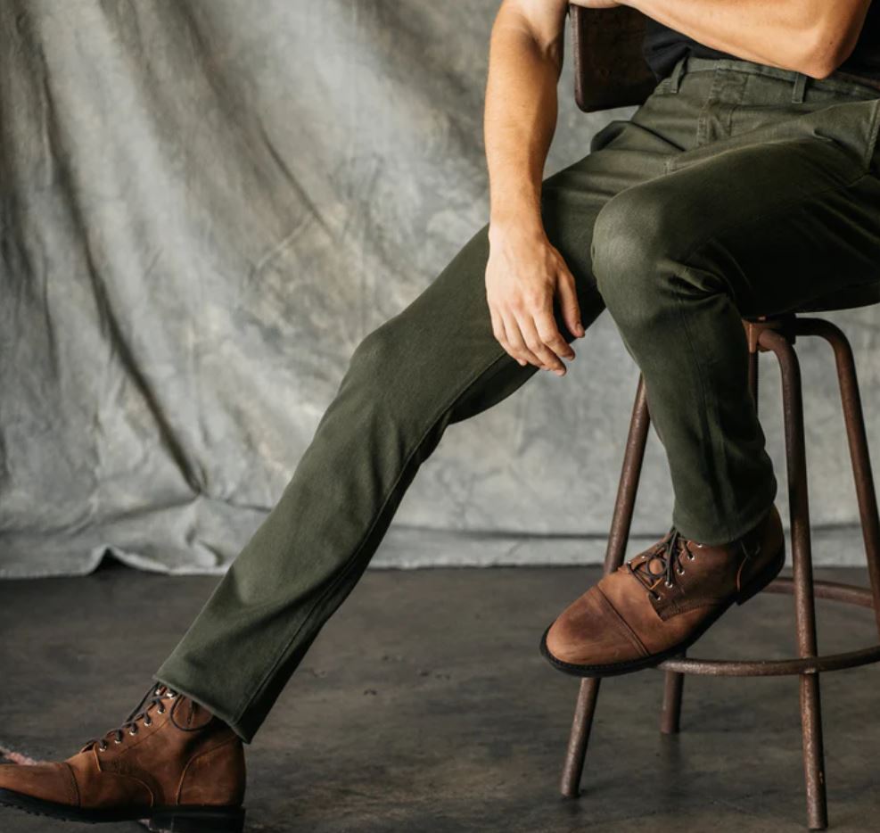 Kato - The Axe Slim French Terry - Military Green-Men&#39;s Pants-Yaletown-Vancouver-Surrey-Canada