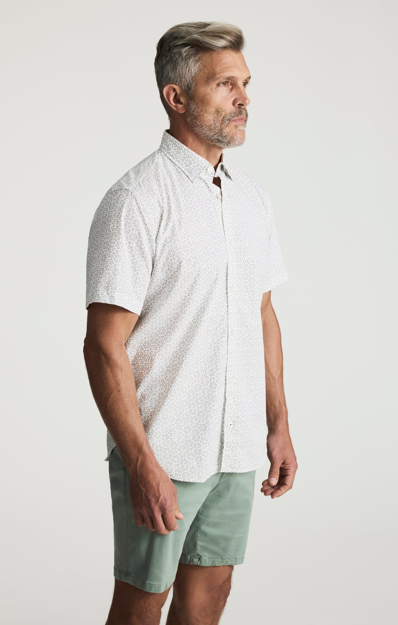 34 Heritage Luxe Twill Printed Shirt Vintage Indigo-Men's Shirts-Brooklyn-Vancouver-Yaletown-Canada