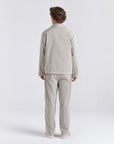 Bather Clay Pinstripe Tour Jacket - Brown-Men's Jackets-Brooklyn-Vancouver-Yaletown-Canada