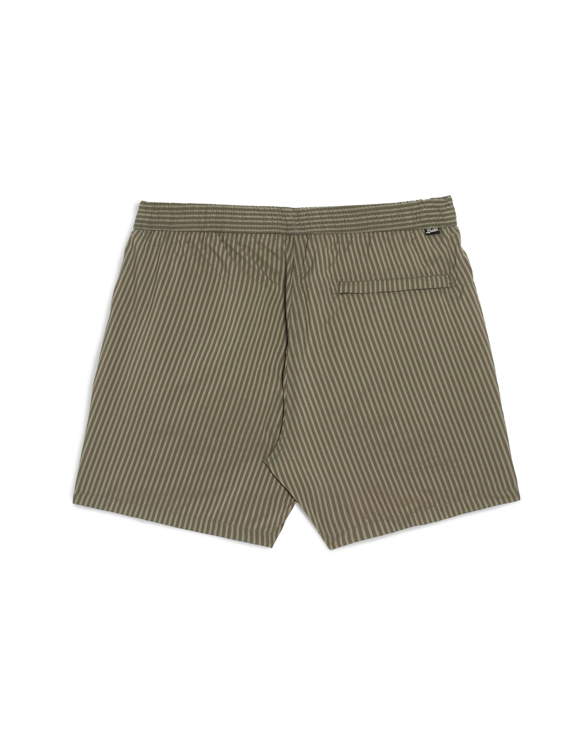 Bather Fossil Seersucker Modern Trunk - Grey-Men's Shorts-Brooklyn-Vancouver-Yaletown-Canada