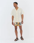 Bather Bouquet Swim Trunk - Beige-Men's Shorts-Brooklyn-Vancouver-Yaletown-Canada