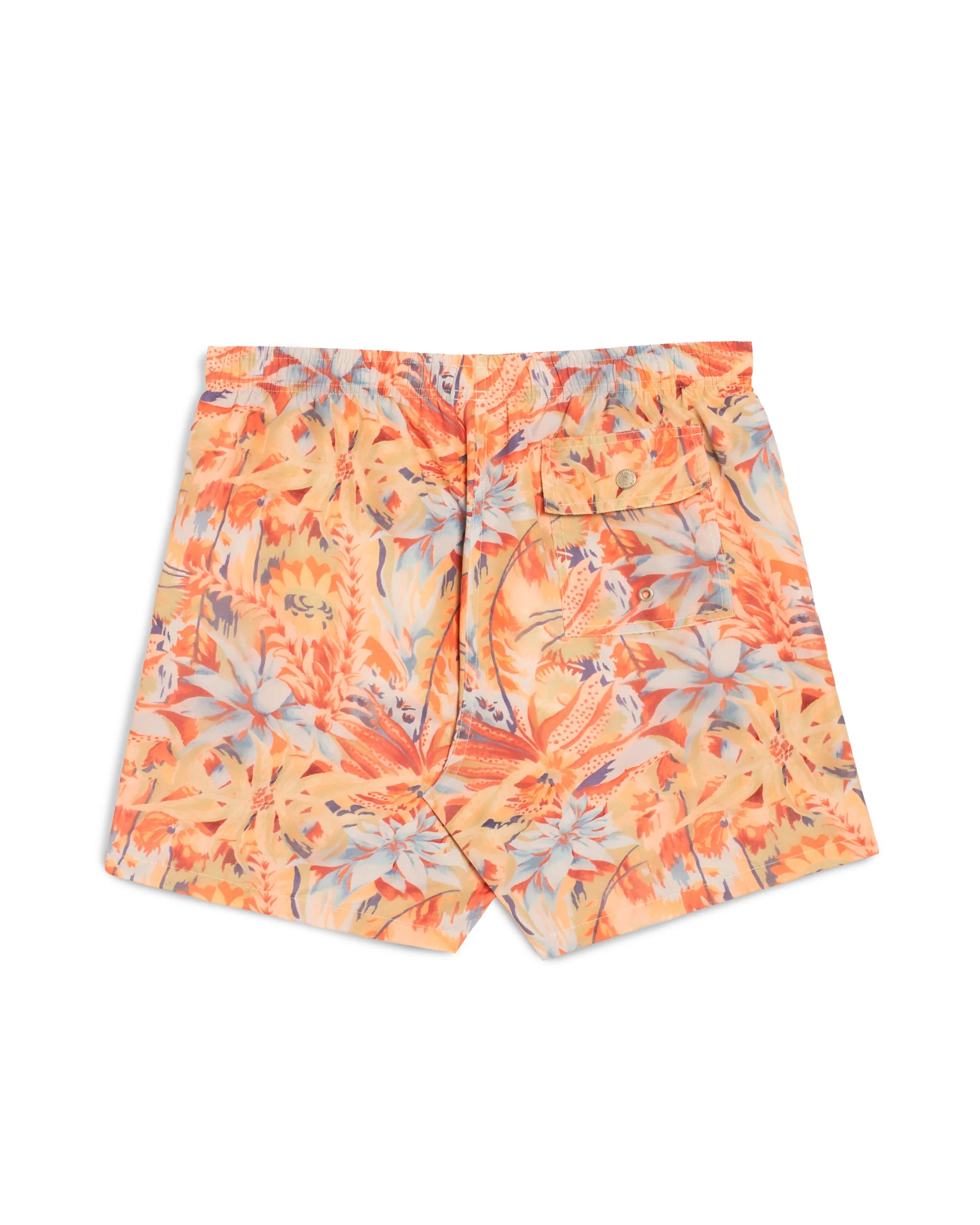 Bather Macaw Jungle Swim Trunk - Red-Men's Shorts-Brooklyn-Vancouver-Yaletown-Canada