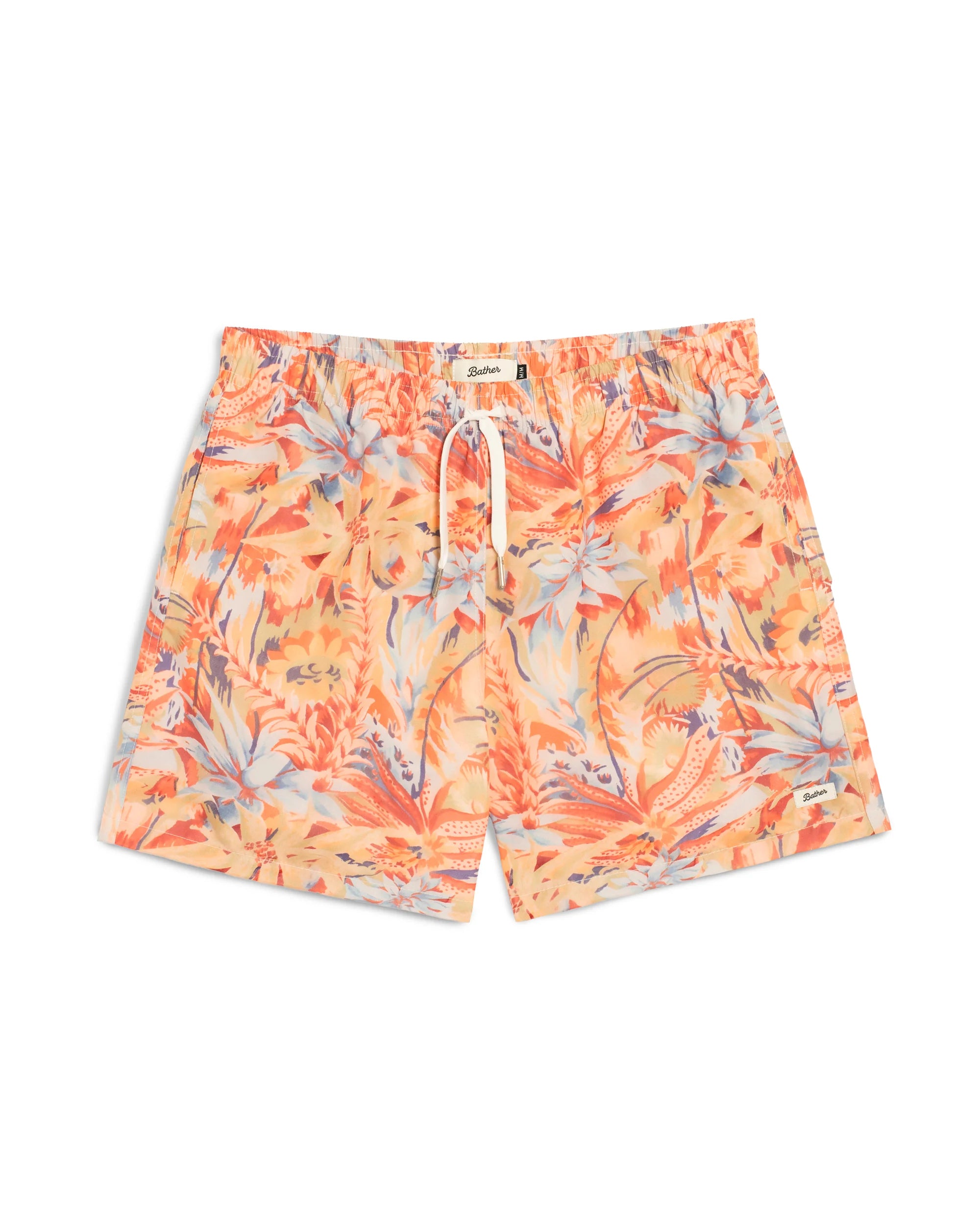 Bather Macaw Jungle Swim Trunk - Red-Men's Shorts-Brooklyn-Vancouver-Yaletown-Canada