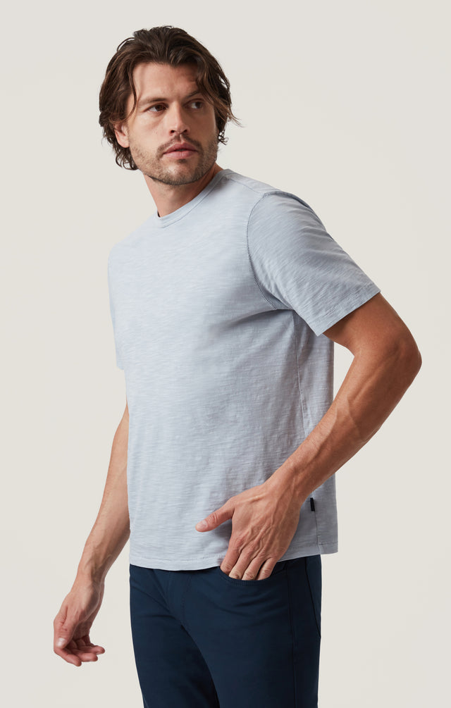 34 Heritage T-Shirt Slub Crew Neck - Blue Fog-Men&#39;s T-Shirts-Brooklyn-Vancouver-Yaletown-Canada