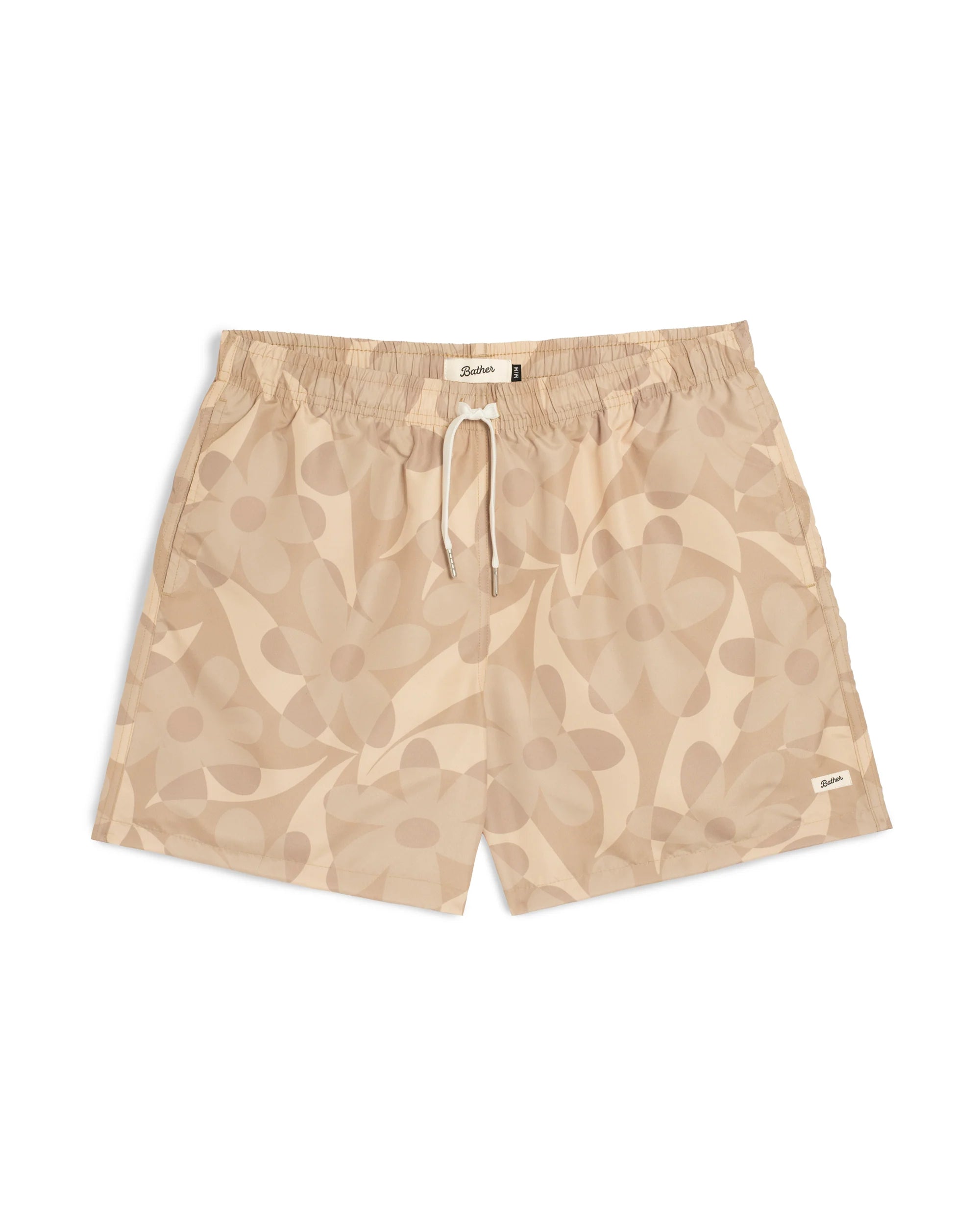 Bather Birch Daisy Trip Swim Trunk - Natural-Men's Shorts-Brooklyn-Vancouver-Yaletown-Canada