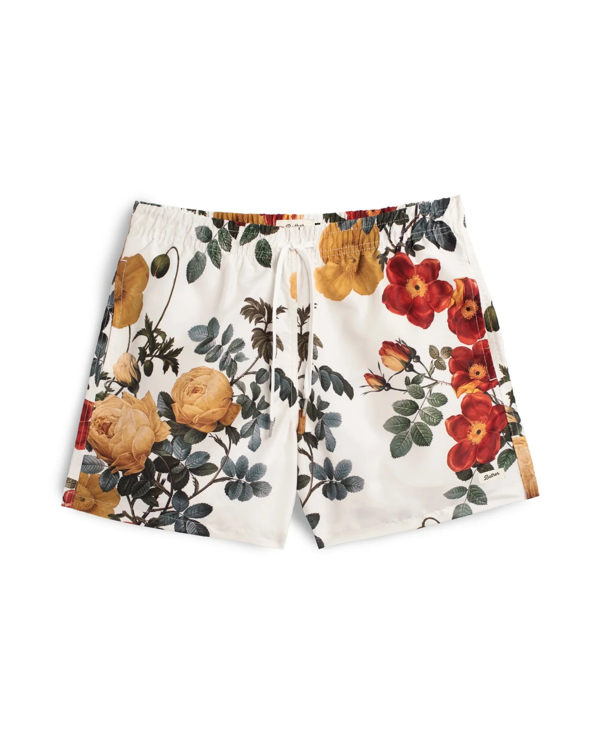 Bather Bouquet Swim Trunk - Beige-Men's Shorts-Brooklyn-Vancouver-Yaletown-Canada