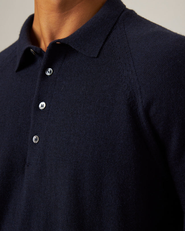 Peregrine Beauford Polo Shirt - Navy-Men&#39;s T-Shirts-Brooklyn-Vancouver-Yaletown-Canada