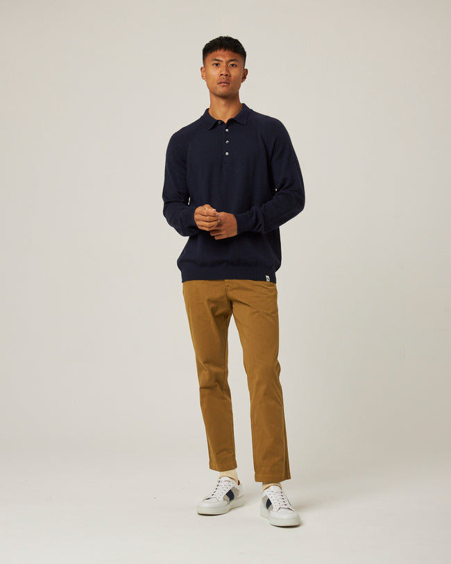 Peregrine Beauford Polo Shirt - Navy-Men's T-Shirts-Brooklyn-Vancouver-Yaletown-Canada