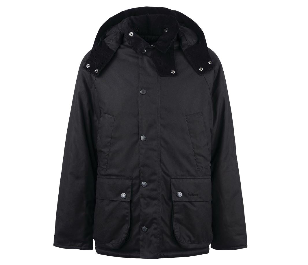 Barbour Bedale Black/Black Slate BK11 Jacket Heavy-Men's Coats-Yaletown-Vancouver-Surrey-Canada