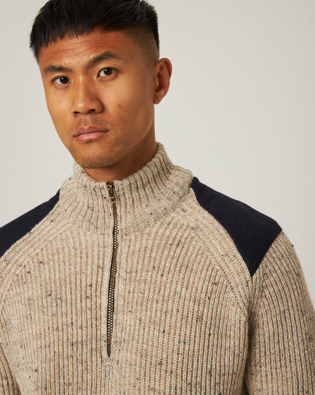 Peregrine Bexley Quarter Zip Jumper - Skiddaw-Men&#39;s Sweaters-Brooklyn-Vancouver-Yaletown-Canada