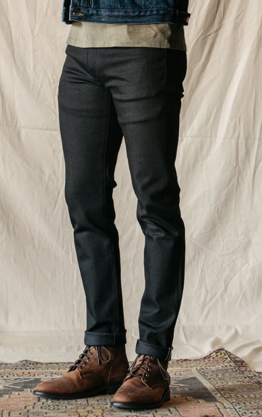 Kato CORE-The Pen Slim 10.5 Oz Denim-Black Raw-Men's Denim-Yaletown-Vancouver-Surrey-Canada