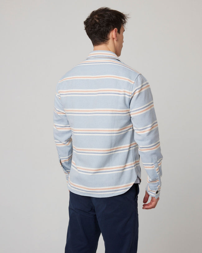 Peregrine Blunt Overshirt - River Stripe-Men's Shirts-Brooklyn-Vancouver-Yaletown-Canada