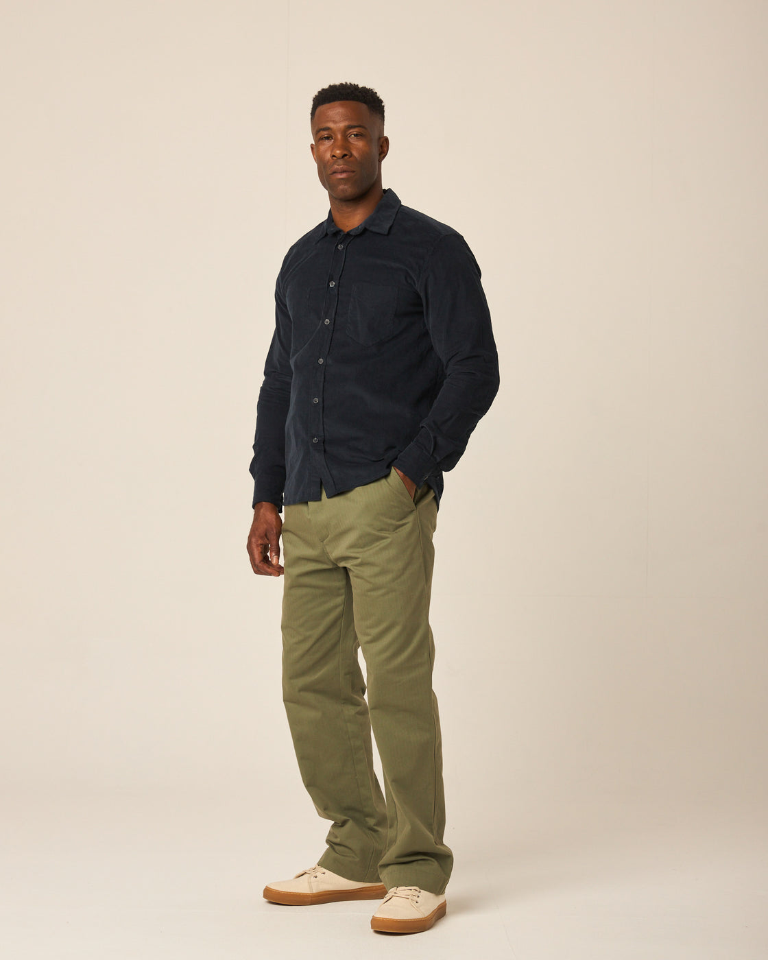 Peregrine Chalet Corduroy Shirt - Navy-Men's Shirts-Brooklyn-Vancouver-Yaletown-Canada