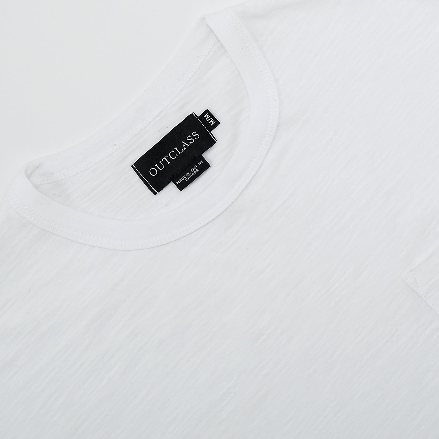 Outclass Slub Pocket T-Shirt White-Men's T-Shirts-Brooklyn-Vancouver-Yaletown-Canada